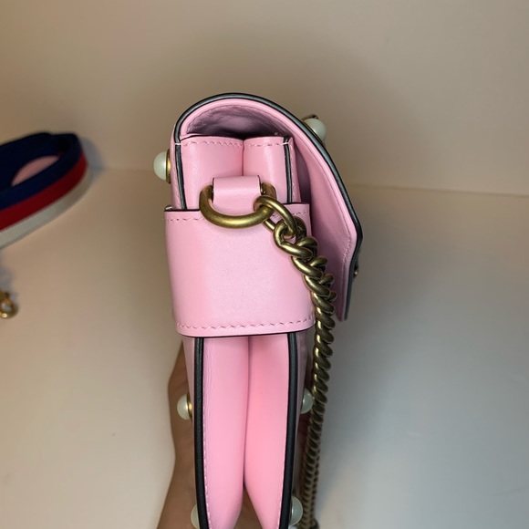 GUCCI Pink Broadway Pearl Handbag - Picture 7 of 8